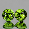 4.00 mm 2pcs Round AAA Rainbow Sparkles Natural Green Demantoid Garnet {Flawless-VVS}--AAA Grade