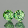 3.30 mm 2pcs Round AAA Rainbow Sparkles Natural Green Demantoid Garnet {VVS}