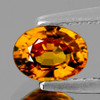 7.5x5.5 mm {1.17 cts}  Oval AAA Fire Intense AAA Golden Yellow Sapphire Natural {Flawless-VVS}--Free Certificate