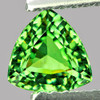 5.50 mm { 0.57 cts } Trilliant AAA Rainbow Sparkles Natural Premium Green Demantoid Garnet {VVS}