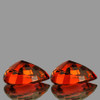 7x5.5 mm 2pcs { 2.40 cts} Pear AAA Fire Intense AAA Mandarin Orange Spessartite Garnet Natural {Flawless-VVS}--AAA Grade