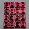 2.50 mm 25 pcs { 2.70 cts } Square AAA Fire AAA Orange Pink Rhodolite Garnet Natural  {Flawless-VVS}