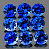 2.80 mm 9 pcs Round Brilliant Cut AAA Fire Natural AAA Royal Blue Sapphire {Flawless-VVS}--AAA Grade