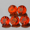 3.50 mm 5 pcs Round AAA Fire Intense AAA Orange Sapphire Natural {Flawless-VVS}