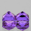 6.00 mm 2 pcs Square Princess Cut AAA Fire Intense Purple Amethyst Natural {Flawless-VVS1}