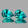 7x5mm 2 pcs Pear Brilliant Cut AAA Fire Intense Paraiba Green Blue Apatite Natural {Flawless-VVS}--AAA Grade