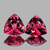 5.00 mm 2 pcs Trillion Best AAA Fire Intense Red Pink Tourmaline Natural {Flawless-VVS}--AAA Grade