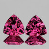 5.00 mm 2 pcs Trillion Best AAA Fire Intense Pink Tourmaline Natural {Flawless-VVS}--AAA Grade