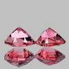 5.00 mm 2 pcs Trillion Best AAA Fire Natural Padparadscha Pink Tourmaline {Flawless-VVS}--AAA Grade