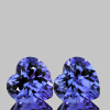 5.00 mm 2 pcs Heart AAA Fire AAA Purple Blue Tanzanite Natural {Flawless-VVS}--AAA Grade