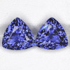 6.50 mm 2pcs Trilliant AAA Fire AAA Purple Blue Tanzanite Natural {Flawless-VVS}--AAA Grade