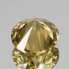 5.70 mm {1.03 cts} Round Brilliant Machine Cut Extreme Brilliancy Natural Golden Yellow Zircon {Flawless-VVS1}--AAA Grade