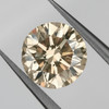 5.70 mm {1.04 cts} Round Brilliant Machine Cut Extreme Brilliancy Natural Champagne Zircon {Flawless-VVS1}--AAA Grade