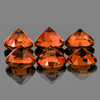 4.00 mm 6 pcs Round Brilliant Cut AAA Fire Intense Orange Yellow Tourmaline Mozambique Natural {Flawless-VVS1}