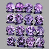 2.20 mm 16 pcs Round Machine Brilliant Cut Extreme Brilliancy Natural Purple Sapphire {Flawless-VVS}