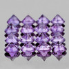 2.30 mm 16 pcs Round Machine Brilliant Cut Extreme Brilliancy Natural Purple Sapphire {Flawless-VVS}