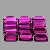 5x2.5 mm 12 pcs Baguette AAA Fire Intense Pink Purple Rhodolite Garnet Natural  {Flawless-VVS}--AAA Grade