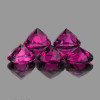 4.50 mm 5 pcs Round AAA Fire Natural Pink Purple Rhodolite Garnet (Umbalite) {Flawless-VVS1}