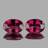 7x5 mm 2 pcs Oval AAA Fire Natural Pink Rhodolite Garnet {Flawless-VVS}