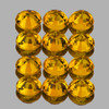 2.50 mm 12 pcs Round AAA Fire Intense Golden Yellow Sapphire Natural {Flawless-VVS1}