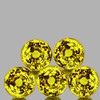 3.50 mm 5 pcs Round AAA Fire Intense Canary Yellow Sapphire Natural {Flawless-VVS}--AAA Grade