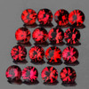 2.50 mm 16 pcs Round Brilliant Cut AAA Fire Intense Red Sapphire Natural {Flawless-VVS}