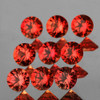 2.70 mm 9 pcs Round Brilliant Machine Cut Extreme Brilliancy Natural Red Sapphire {Flawless-VVS}