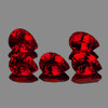 4.5x3.5 mm 5 pcs Pear AAA Fire Intense Red Sapphire Natural (Flawless-VVS}--AAA Grade