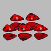 4.5x3.5 mm 5 pcs Pear AAA Fire Intense Red Sapphire Natural (Flawless-VVS}--AAA Grade