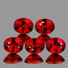 4.5x3.5 mm 5 pcs Oval AAA Fire Intense Orange Red Sapphire Natural {Flawless-VVS}--AAA Grade