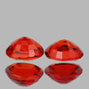 5x4 mm 2pcs Oval AAA Fire Intense Orange Sapphire Natural {Flawless-VVS}--AAA Grade