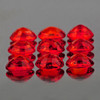 3.5x2.5 mm 9 pcs Oval AAA Fire Intense Orange Red Sapphire Natural {Flawless-VVS}--AAA Grade