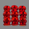 3x2.5 mm 9 pcs Oval AAA Fire Intense Orange Red Sapphire Natural {Flawless-VVS}--AAA Grade