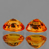 5x4 mm 2 pcs Oval AAA Fire Intense Golden Yellow Sapphire Natural (Flawless-VVS}--AAA Grade