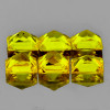 3.30 mm 6 pcs Square Machine Princess Cut AAA Fire Intense Canary Yellow Sapphire Natural {Flawless-VVS1}--AAA Grade
