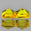 3.50 mm 2 pcs Square Machine Princess Cut AAA Fire Intense Canary Yellow Sapphire Natural {Flawless-VVS1}--AAA Grade