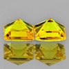 3.70 mm 2 pcs Square Machine Princess Cut AAA Fire Intense Canary Yellow Sapphire Natural {Flawless-VVS1}--AAA Grade