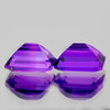 11x9 mm 2pcs Octagon AAA Fire Intense Purple Amethyst Natural (Flawless-VVS1}
