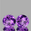 12.00 mm 2pcs Round Checker AAA Fire Intense Purple Amethyst Natural {Flawless-VVS1}