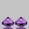 13.00 mm 2pcs Round Checker AAA Fire Intense Purple Amethyst Natural {Flawless-VVS1}