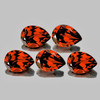 7x5 mm 5 pcs {3.44 cts} Pear AAA Fire Intense Madeira Orange Red Citrine Natural  {Flawless-VVS1}--AAA Grade