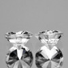 7.70 mm 2pcs Round Brilliant Cut Best AAA Fire Natural Diamond White Zircon {Flawless-VVS1}--AAA Grade