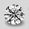 7.70 mm {2.38 cts} Round Brilliant Cut Best AAA Fire Natural Diamond White Zircon {VVS}--AAA Grade