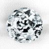 8.00 mm { 2.90 cts} Round AAA Fire Natural Light Blue White Zircon {Flawless-VVS1}--AAA Grade