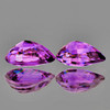 5x4 mm 2 pcs {0.68 cts} Pear AAA Fire AAA Purple Pink Mozambique Sapphire Natural {Flawless-VVS}--AAA Grade
