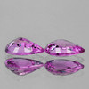 5x3 mm 2 pcs Pear AAA Fire Top Violet Pink Mozambique Natural Sapphire {Flawless-VVS}