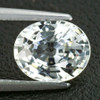 6.5x5.5 mm { 1.25 cts} Oval AAA Fire Natural Diamond White Ceylon Sapphire {Flawless-VVS}--AAA Grade
