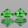 4.00 mm 2 pcs Round AAA Fire Intense Chrome Green Tsavorite Garnet Natural {Flawless-VVS}--AAA Grade