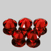 6.50 mm 5 pcs Round AAA Fire Intense Red Mozambique Garnet Natural {Flawless-VVS}--AAA Grade