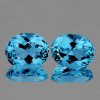 12x10 mm 2 pcs Oval Brilliant Cut AAA Fire Intense Sky Blue Topaz Natural {Flawless-VVS1}--AAA Grade